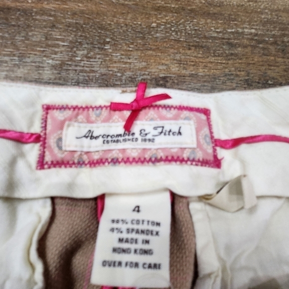 VINTAGE Abercrombie & Fitch Low Waist Crop Pants Y2K Size 4 - Picture 5 of 7